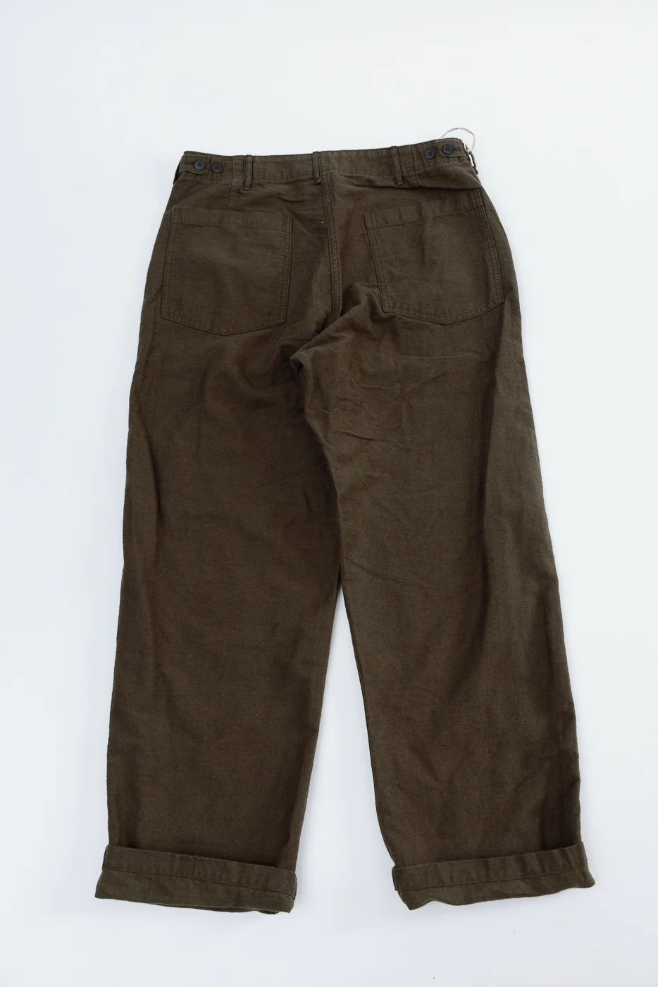 01-5104-52K - Fatigue Pants Cotton Linen Moleskin Relax Fit - Coffee Brown - Image 6