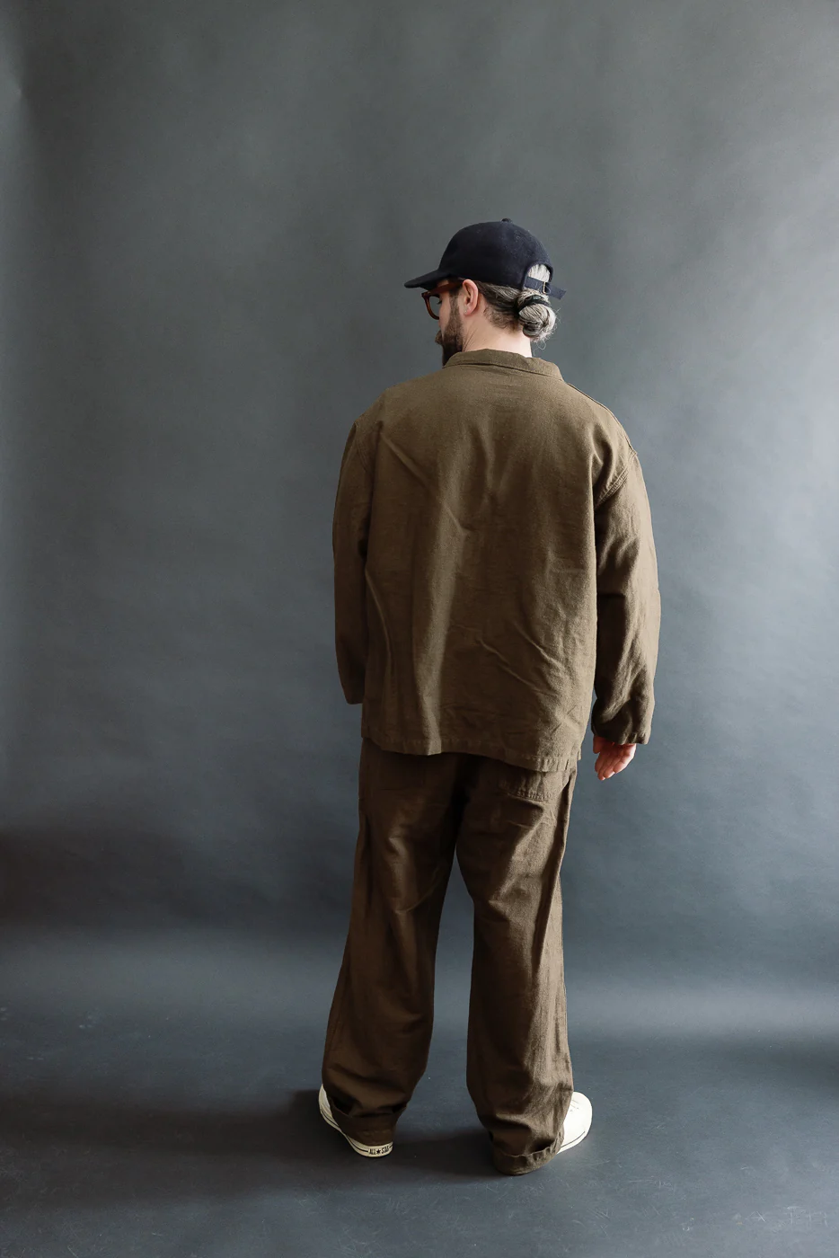 01-5104-52K - Fatigue Pants Cotton Linen Moleskin Relax Fit - Coffee Brown - Image 9