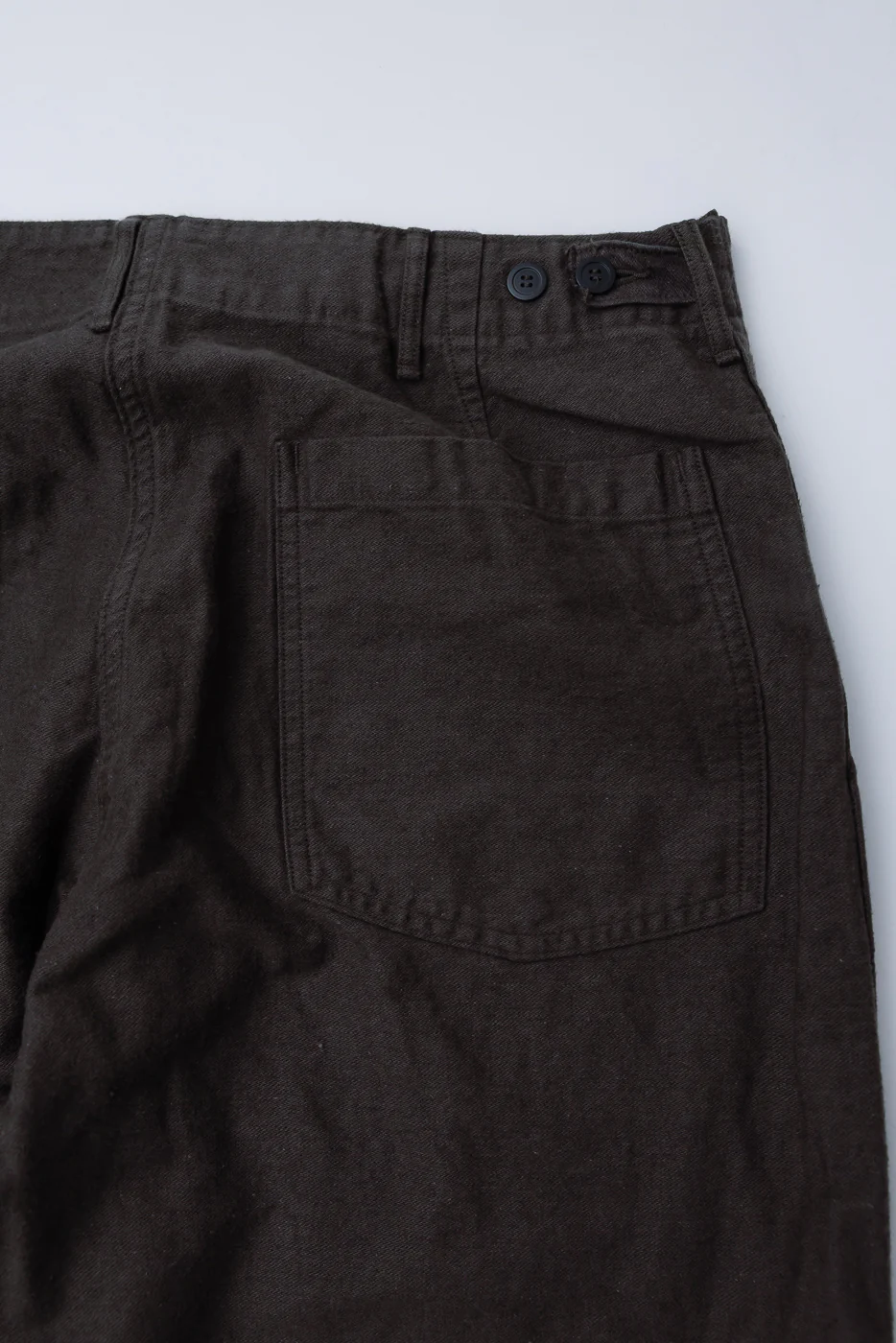 01-5104-60K - Fatigue Pants Cotton Linen Moleskin Relax Fit - Charcoal Gray - Image 2