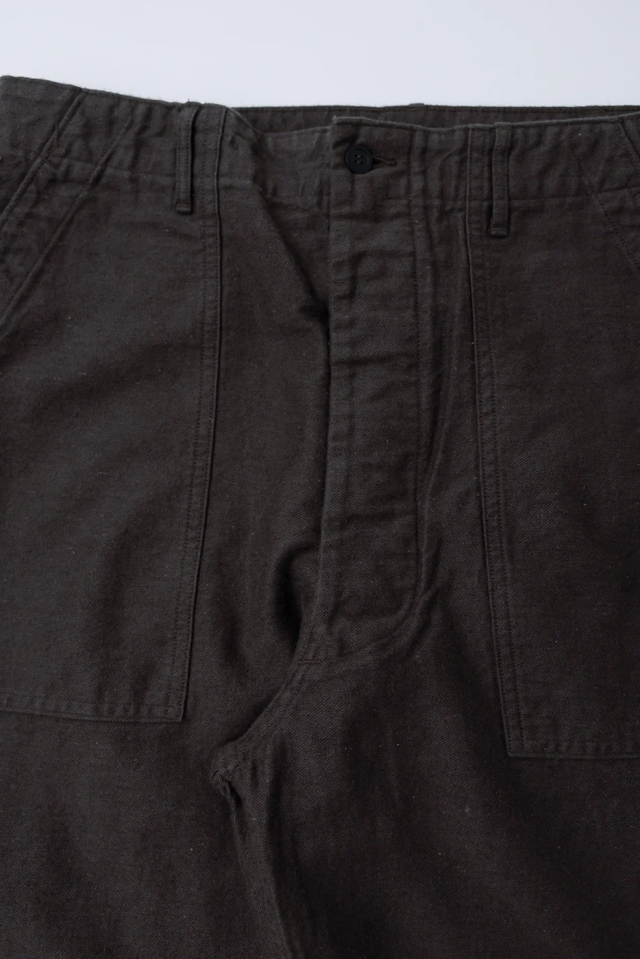 01-5104-60K - Fatigue Pants Cotton Linen Moleskin Relax Fit - Charcoal Gray - Image 4