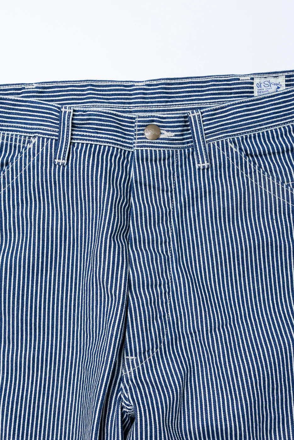 01-5126-181 - 30s Hickory Painter's Pants Wide Fit - Indigo, Ecru - Image 2