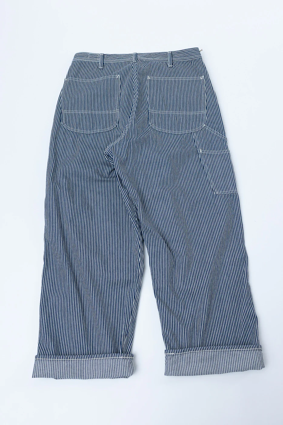 01-5126-181 - 30s Hickory Painter's Pants Wide Fit - Indigo, Ecru - Image 5