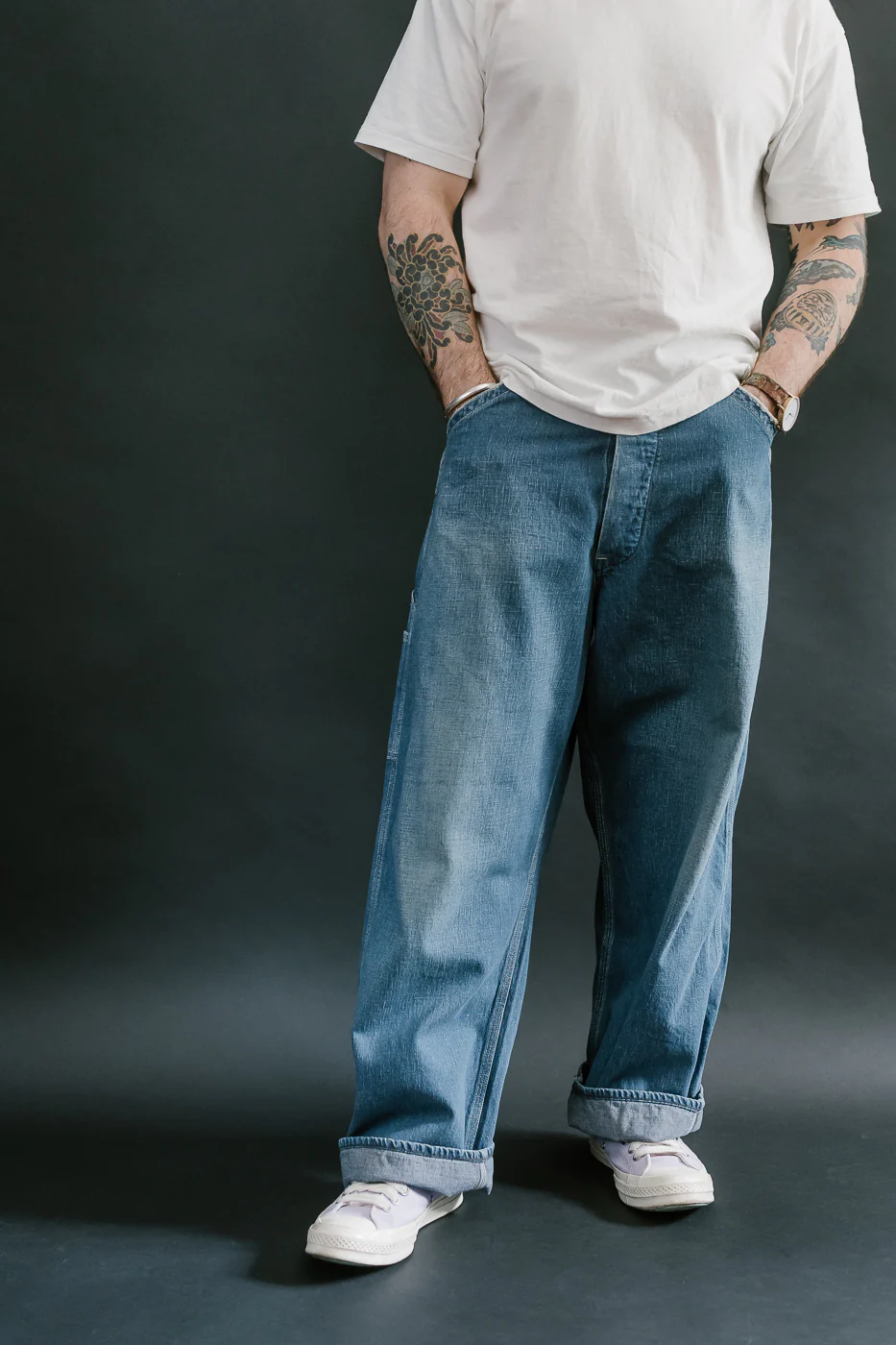 01-5126-95 - 30s Painter Pants Denim - Wide Fit - Used Wash - Image 12