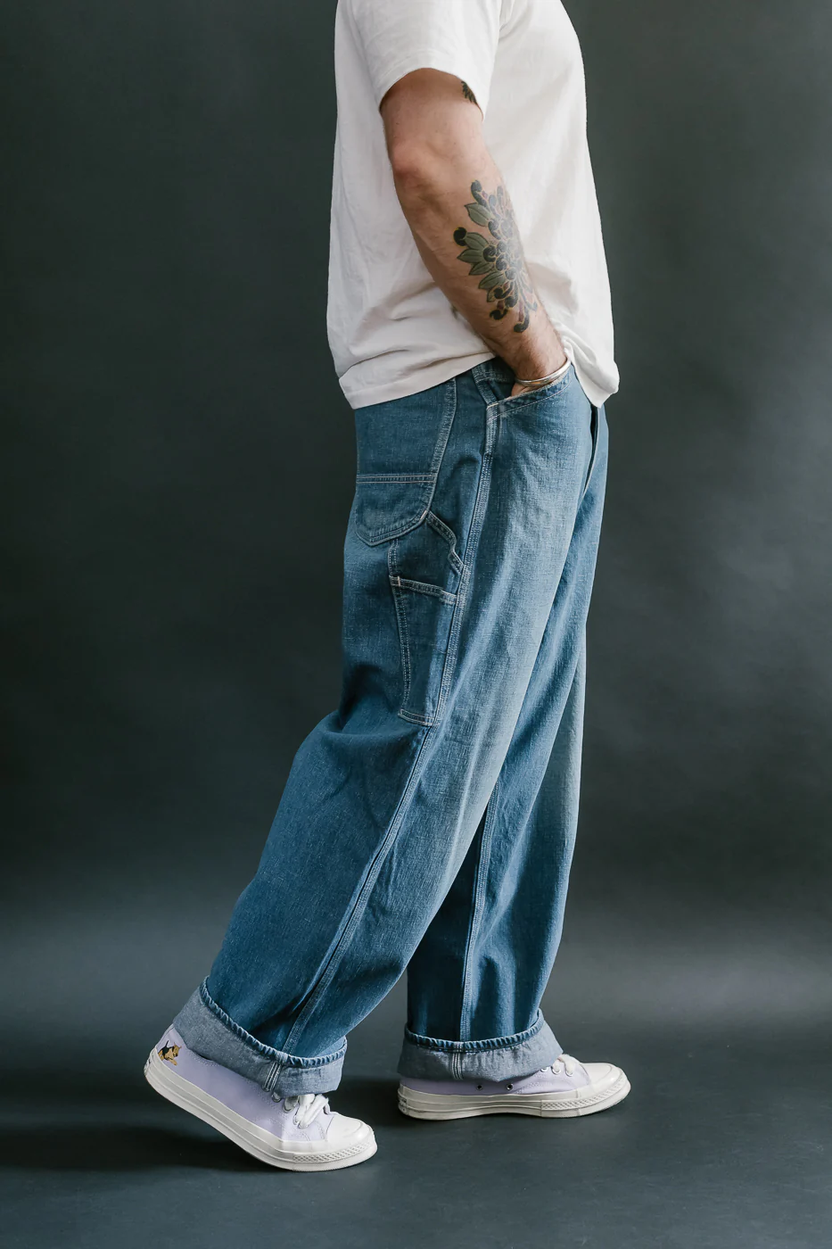 01-5126-95 - 30s Painter Pants Denim - Wide Fit - Used Wash - Image 14