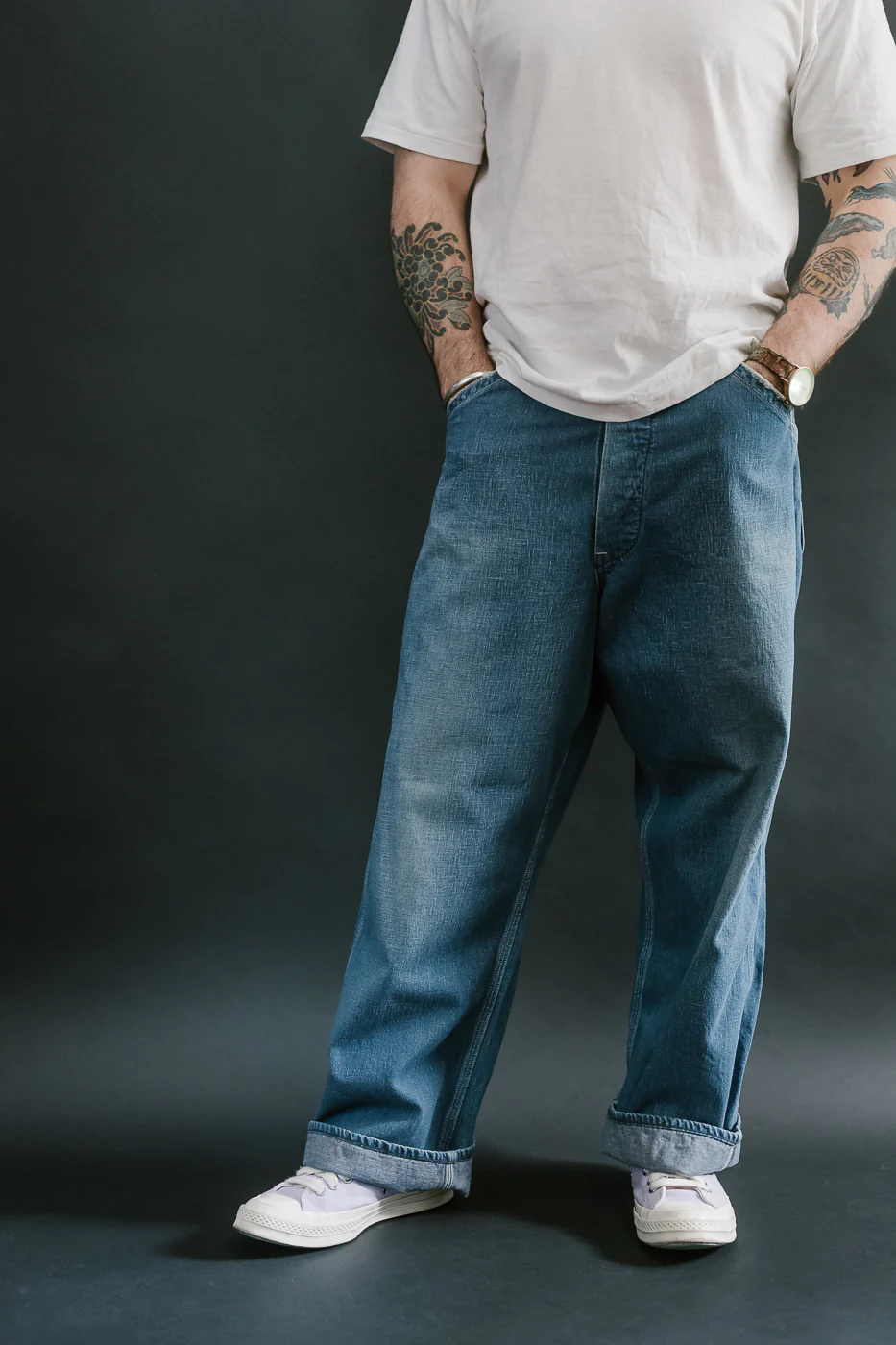 01-5126-95 - 30s Painter Pants Denim - Wide Fit - Used Wash - Image 18