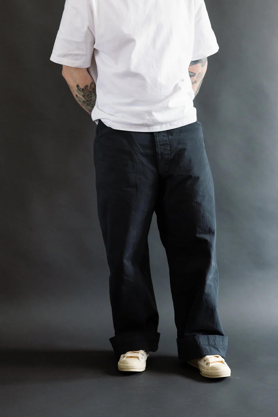 01-5210-61K - USMC Herringbone Wide Fit Utility Trousers - Black - Image 10
