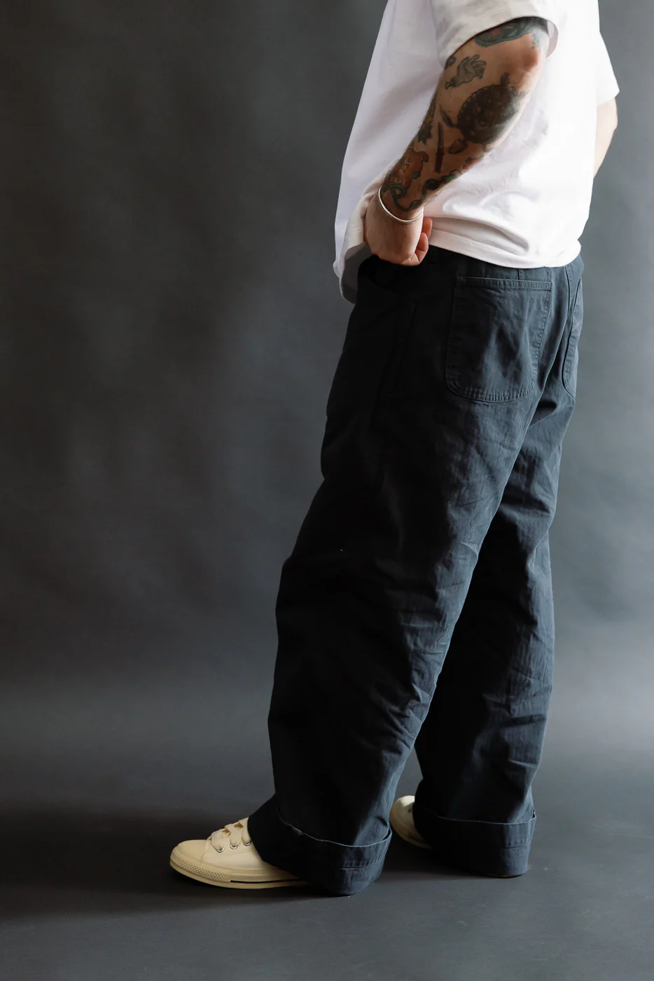 01-5210-61K - USMC Herringbone Wide Fit Utility Trousers - Black - Image 13