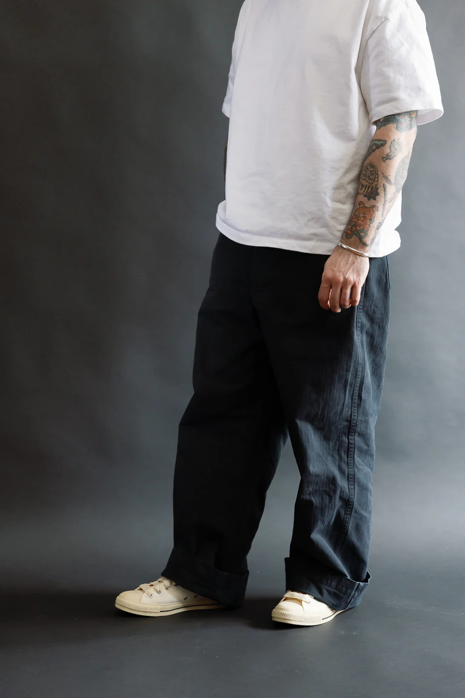 01-5210-61K - USMC Herringbone Wide Fit Utility Trousers - Black - Image 14