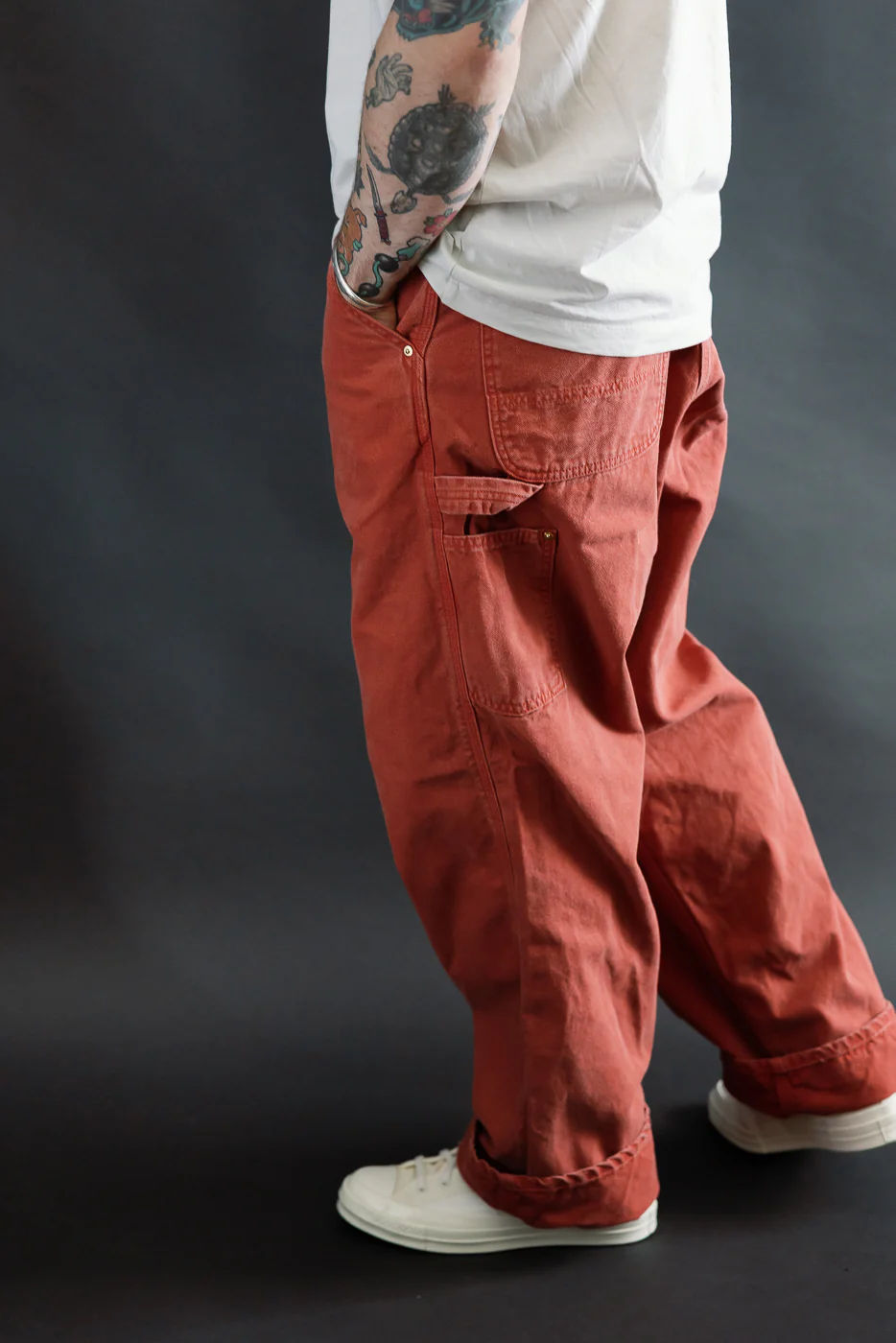 01-5328-25S - Dad's Fit Painter's Pants Canvas - Red - Image 13