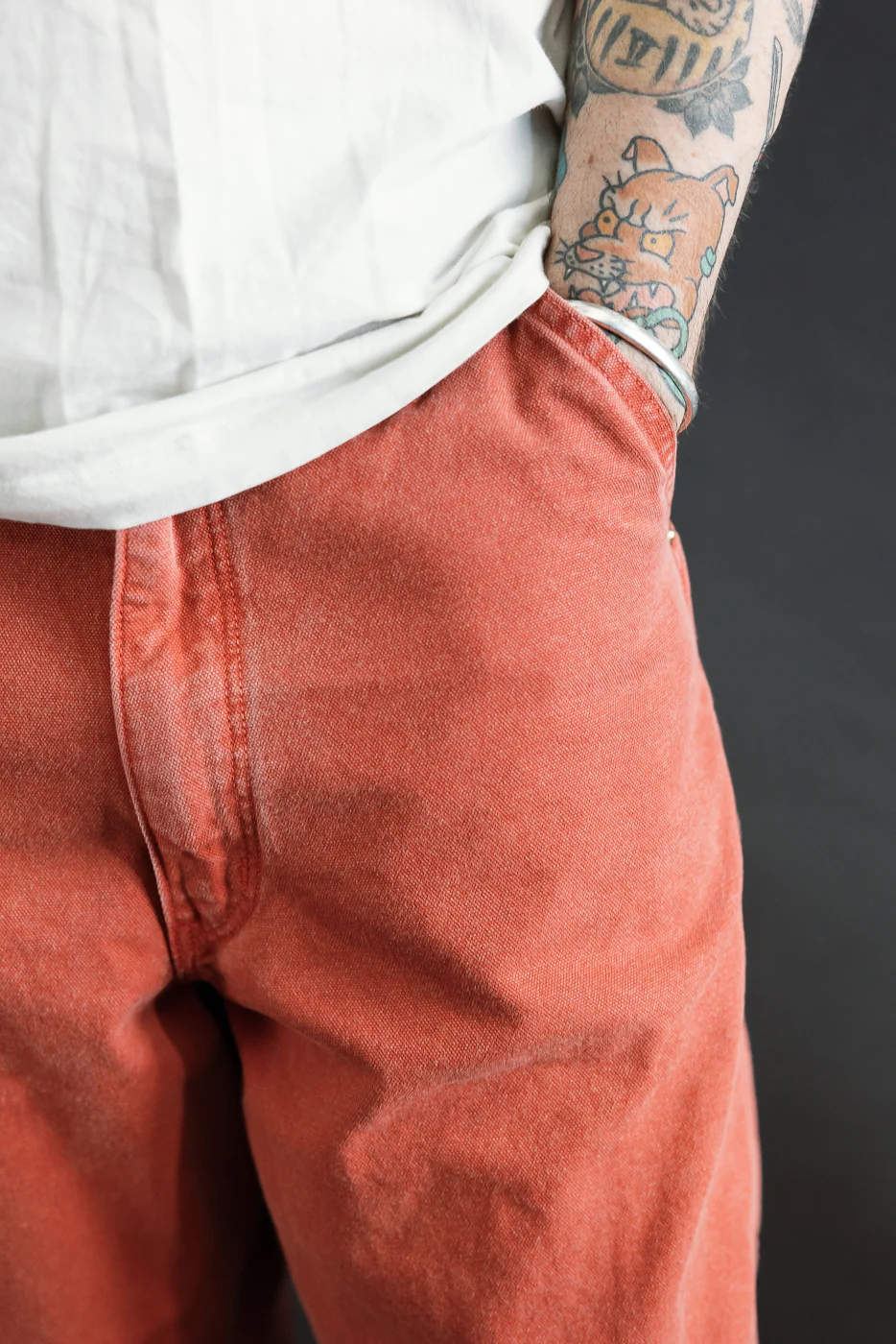 01-5328-25S - Dad's Fit Painter's Pants Canvas - Red - Image 18