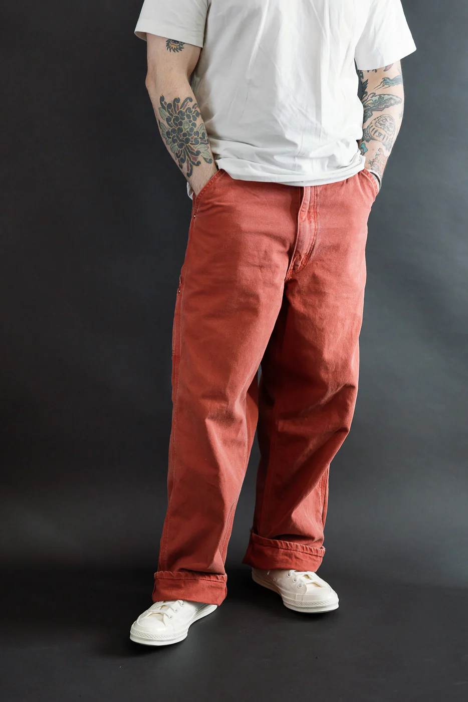01-5328-25S - Dad's Fit Painter's Pants Canvas - Red - Image 9