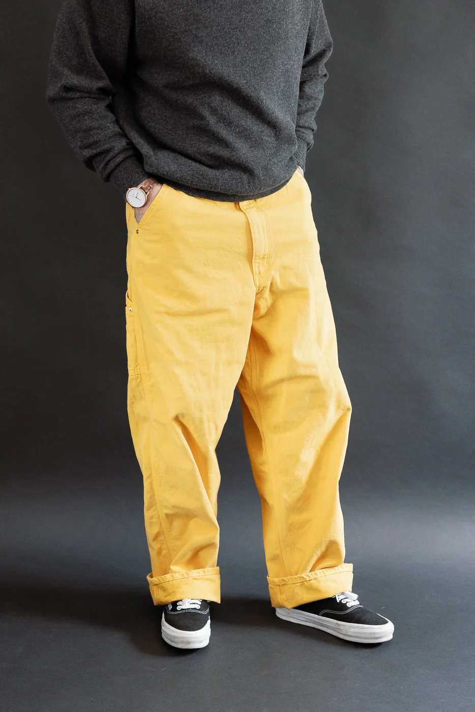 01-5328-46S - Dad's Fit Painter's Pants Canvas - Yellow - Image 15