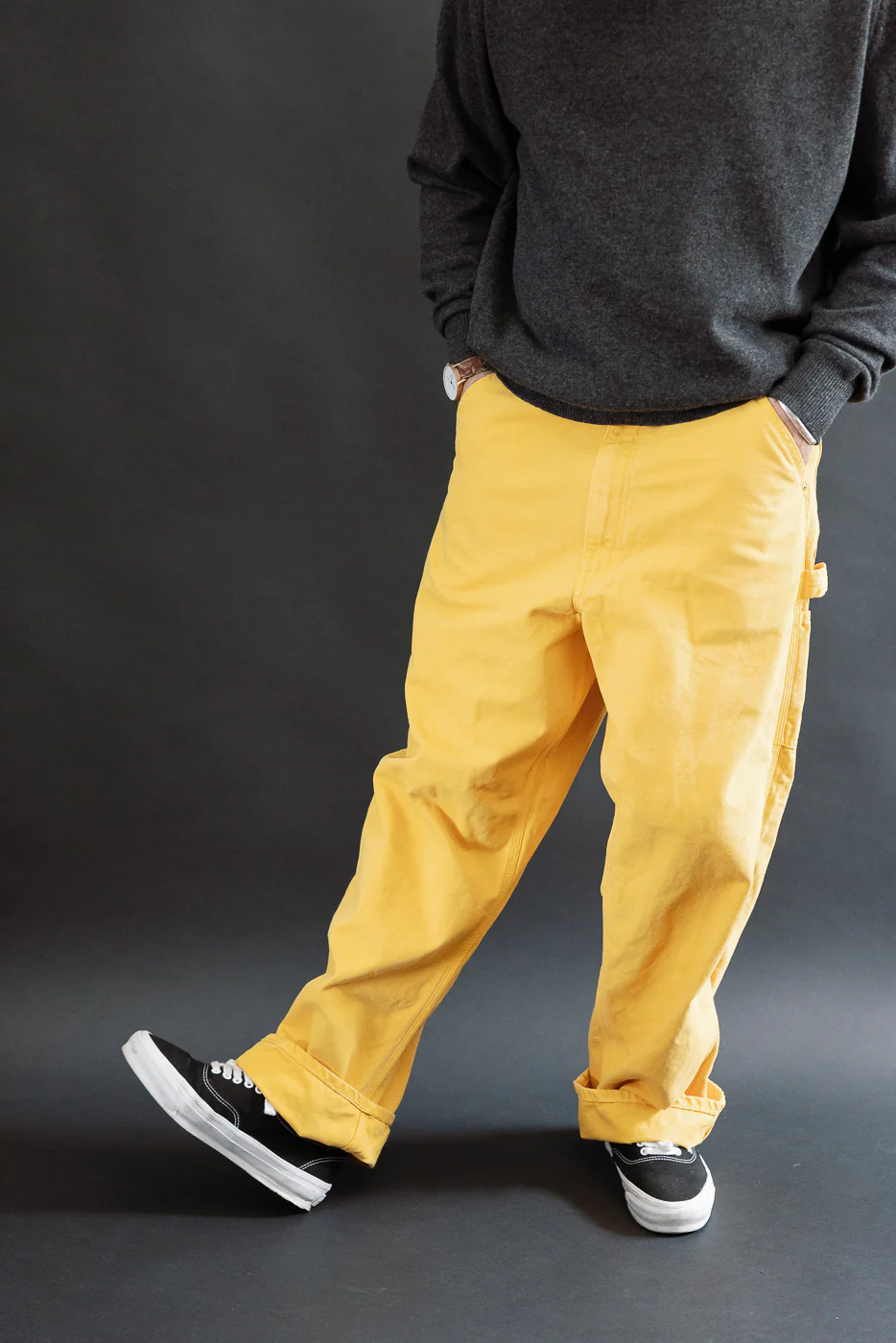 01-5328-46S - Dad's Fit Painter's Pants Canvas - Yellow - Image 16