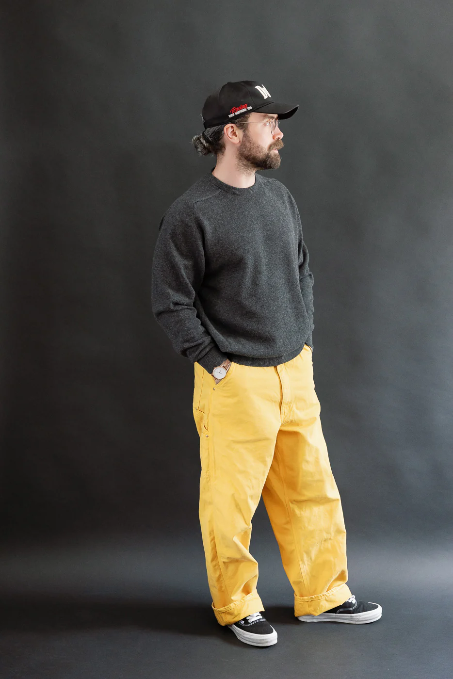 01-5328-46S - Dad's Fit Painter's Pants Canvas - Yellow - Image 9