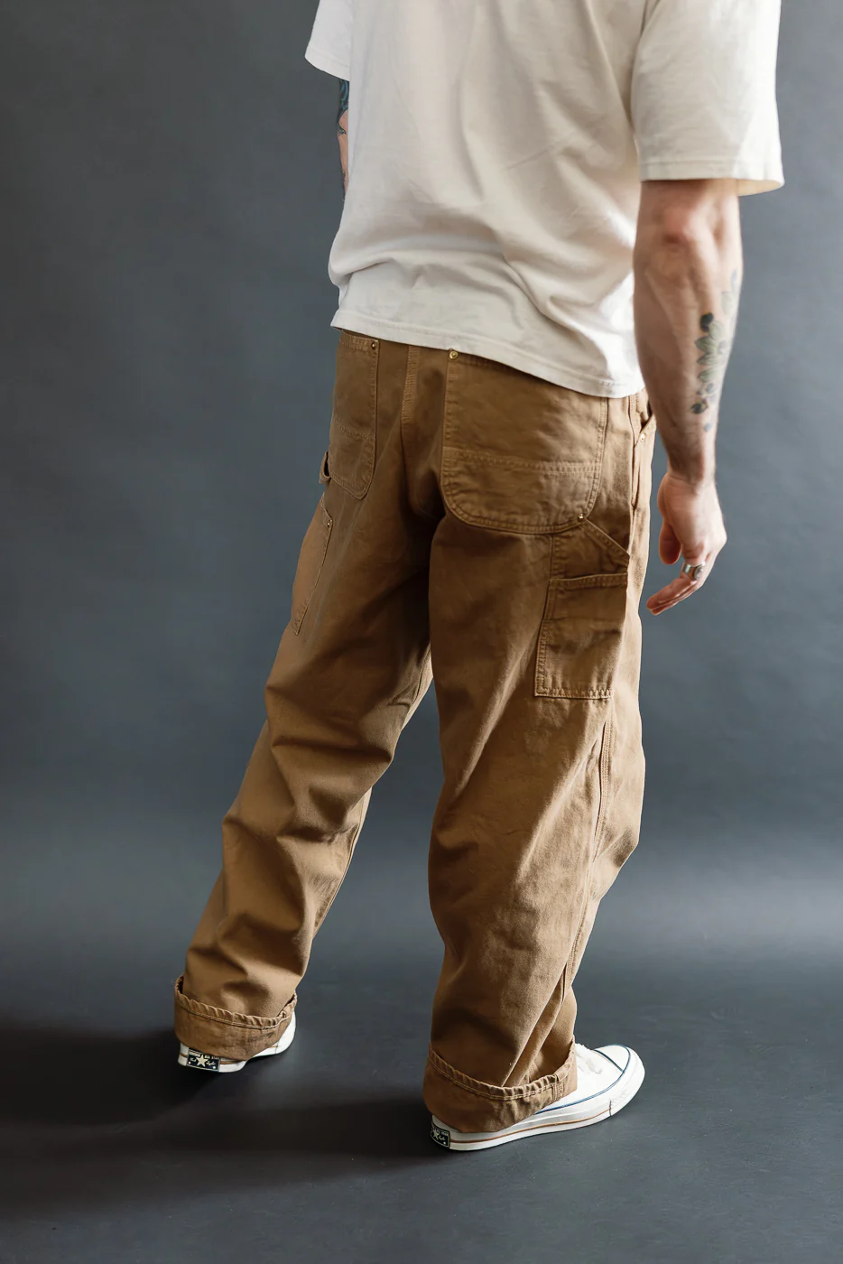 01-5328-53S - Dad's Fit Painter's Pants Canvas - Brown - Image 14