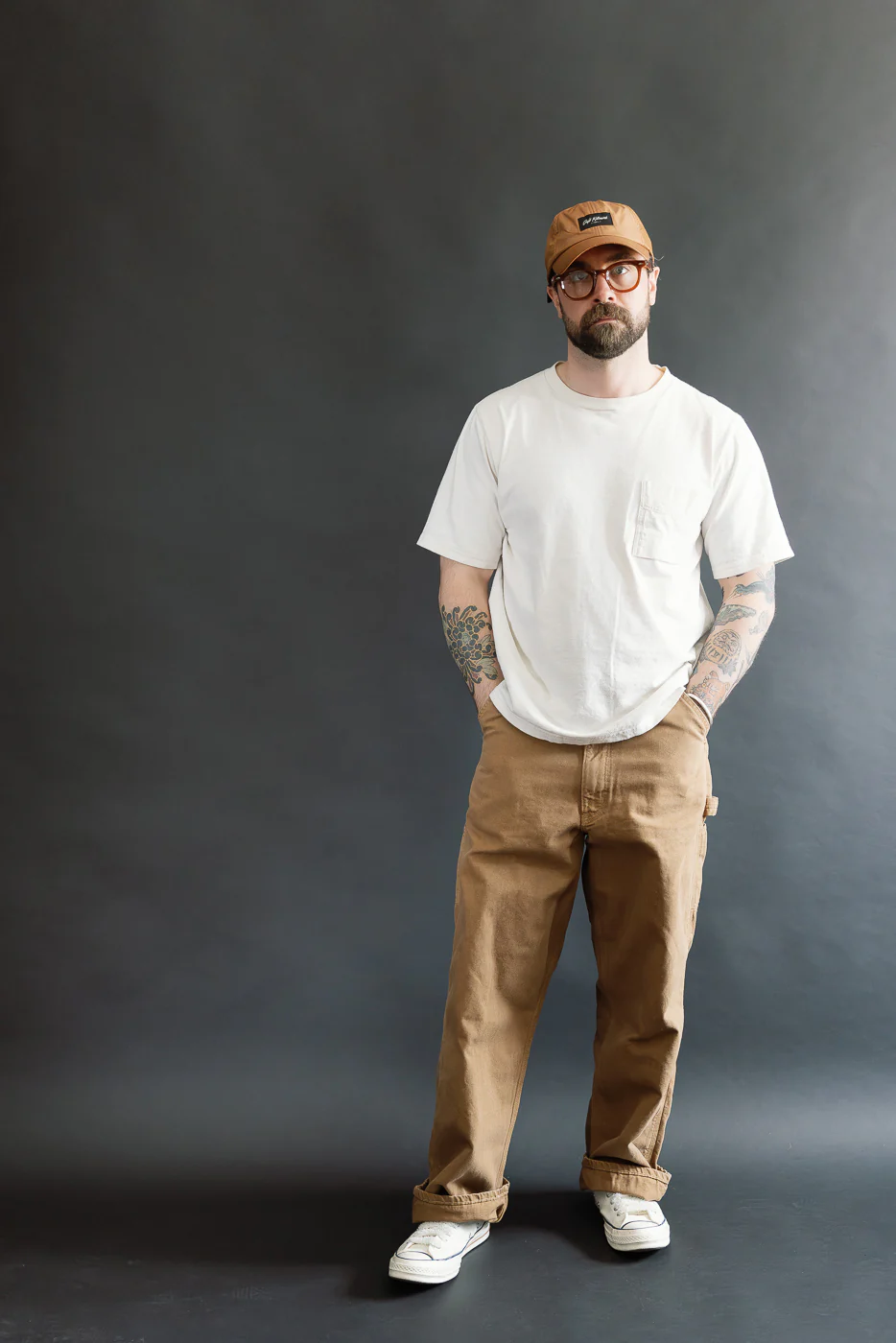 01-5328-53S - Dad's Fit Painter's Pants Canvas - Brown - Image 8