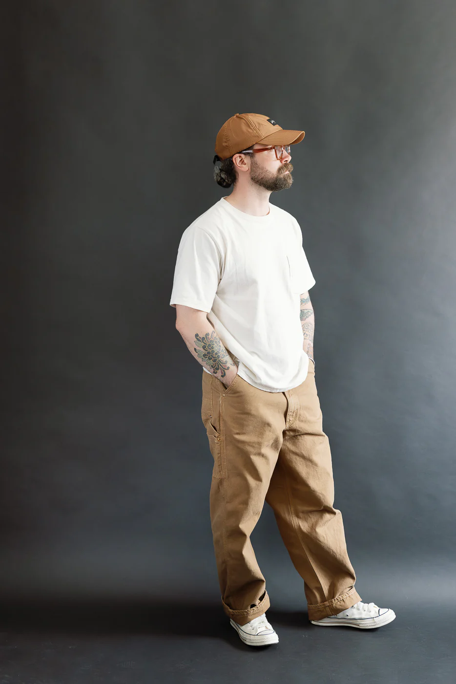 01-5328-53S - Dad's Fit Painter's Pants Canvas - Brown - Image 9