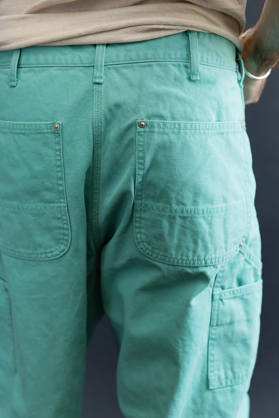 01-5328-39SK - Dad's Fit Painter's Pants Canvas - Turquoise - Image 19
