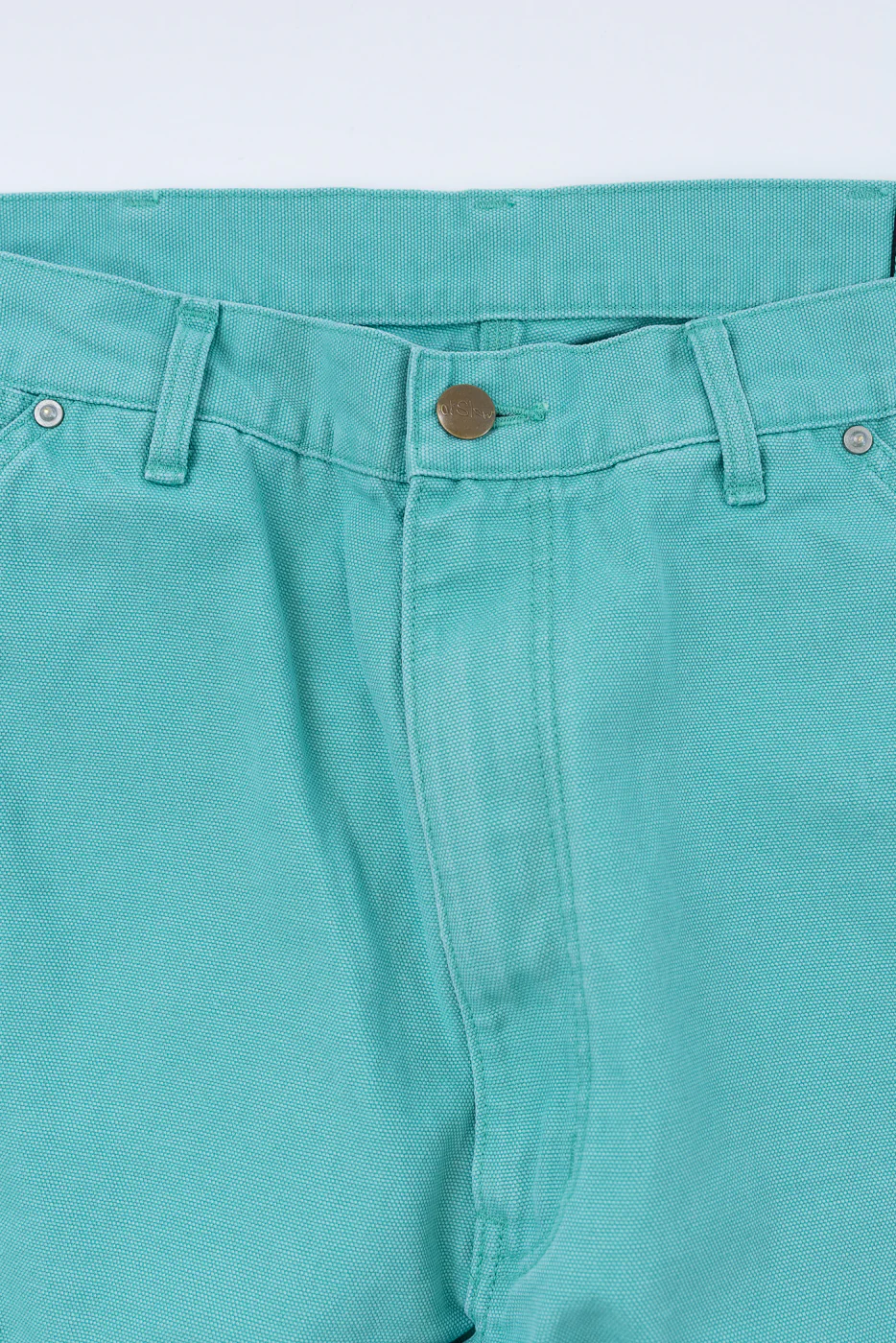 01-5328-39SK - Dad's Fit Painter's Pants Canvas - Turquoise - Image 2