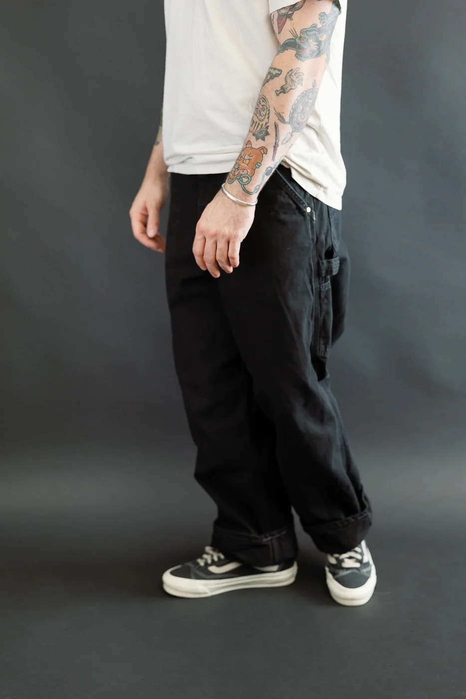 01-5328-61S - Dad's Fit Painter's Pants Canvas - Black - Image 13