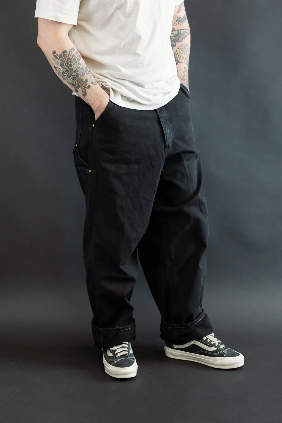 01-5328-61S - Dad's Fit Painter's Pants Canvas - Black - Image 16