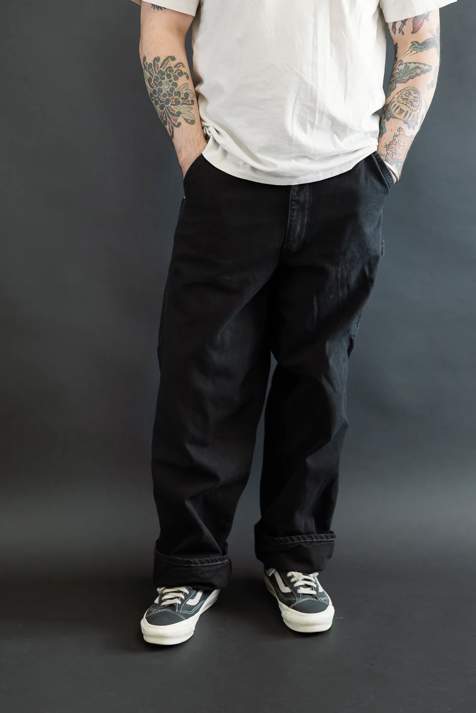 01-5328-61S - Dad's Fit Painter's Pants Canvas - Black - Image 17