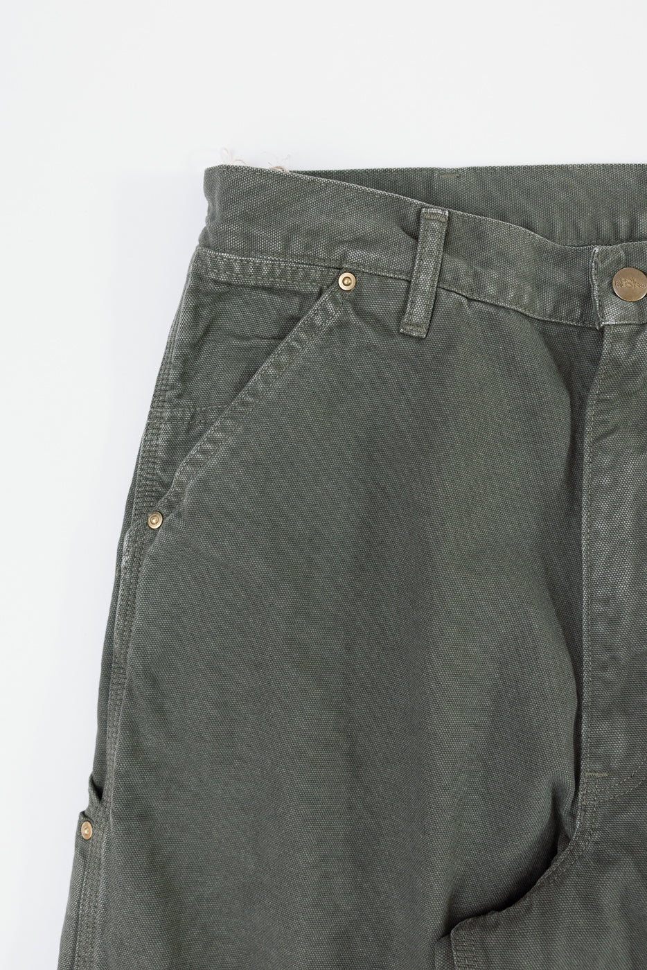 01-5328-76 - Dad's Fit Painter's Pants Canvas - Army Green - Image 3