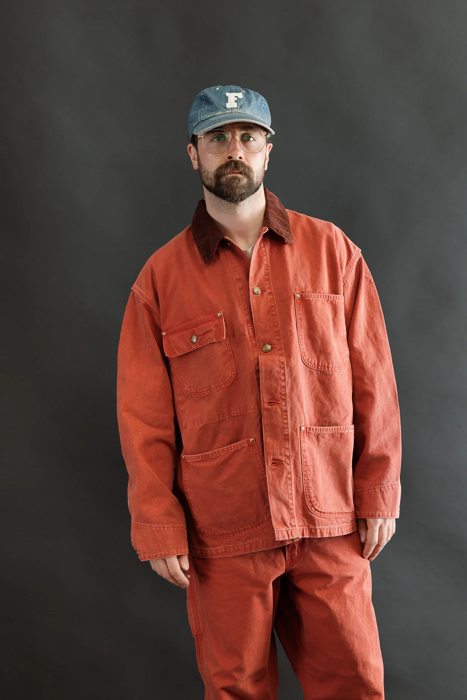 01-6034-25S - Relaxed Fit Coverall Jacket - Red - Image 13