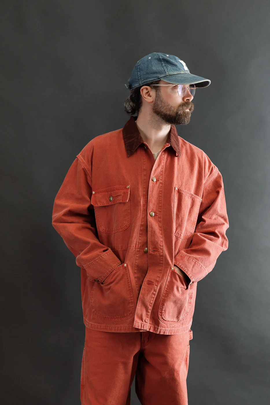 01-6034-25S - Relaxed Fit Coverall Jacket - Red - Image 14