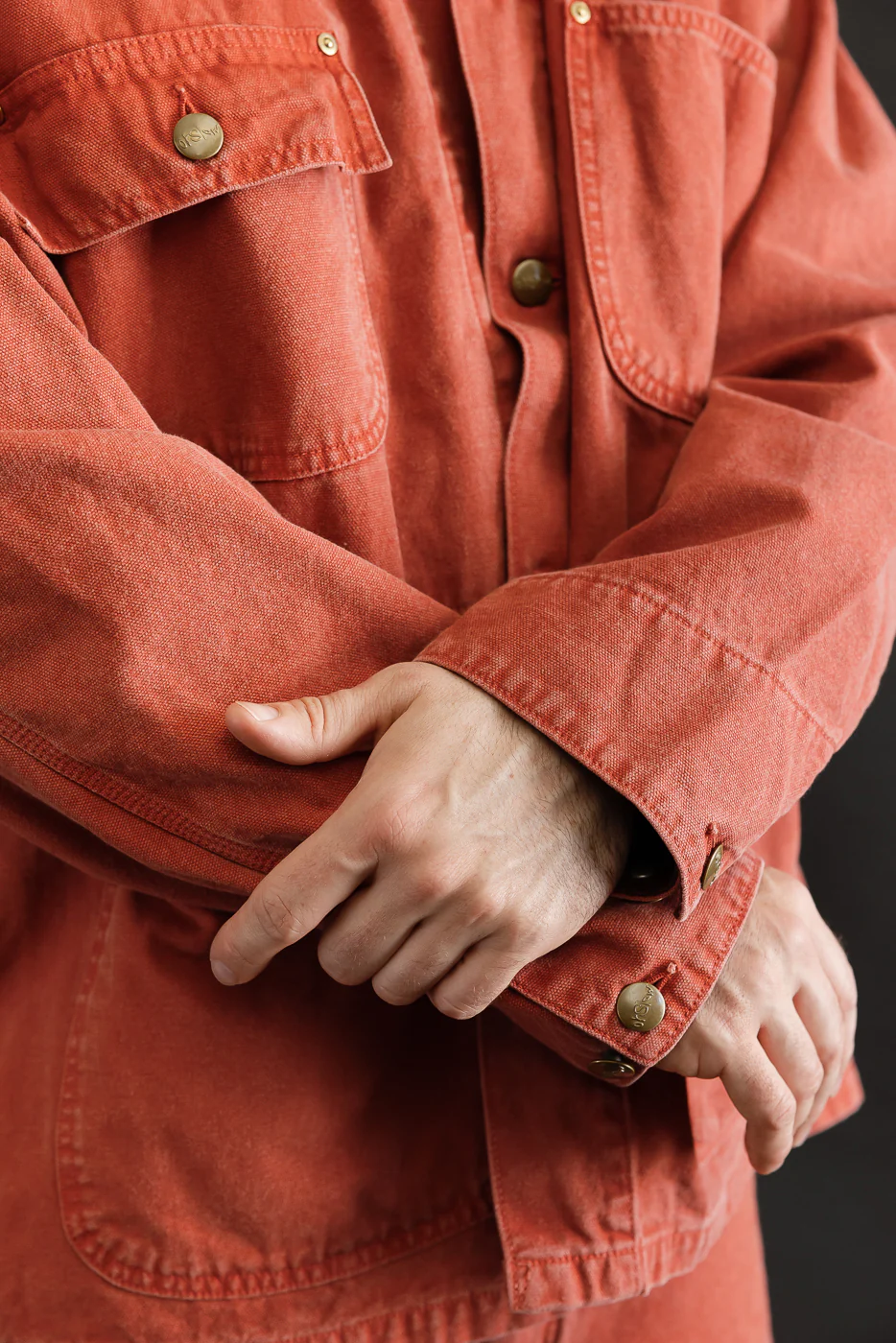 01-6034-25S - Relaxed Fit Coverall Jacket - Red - Image 17