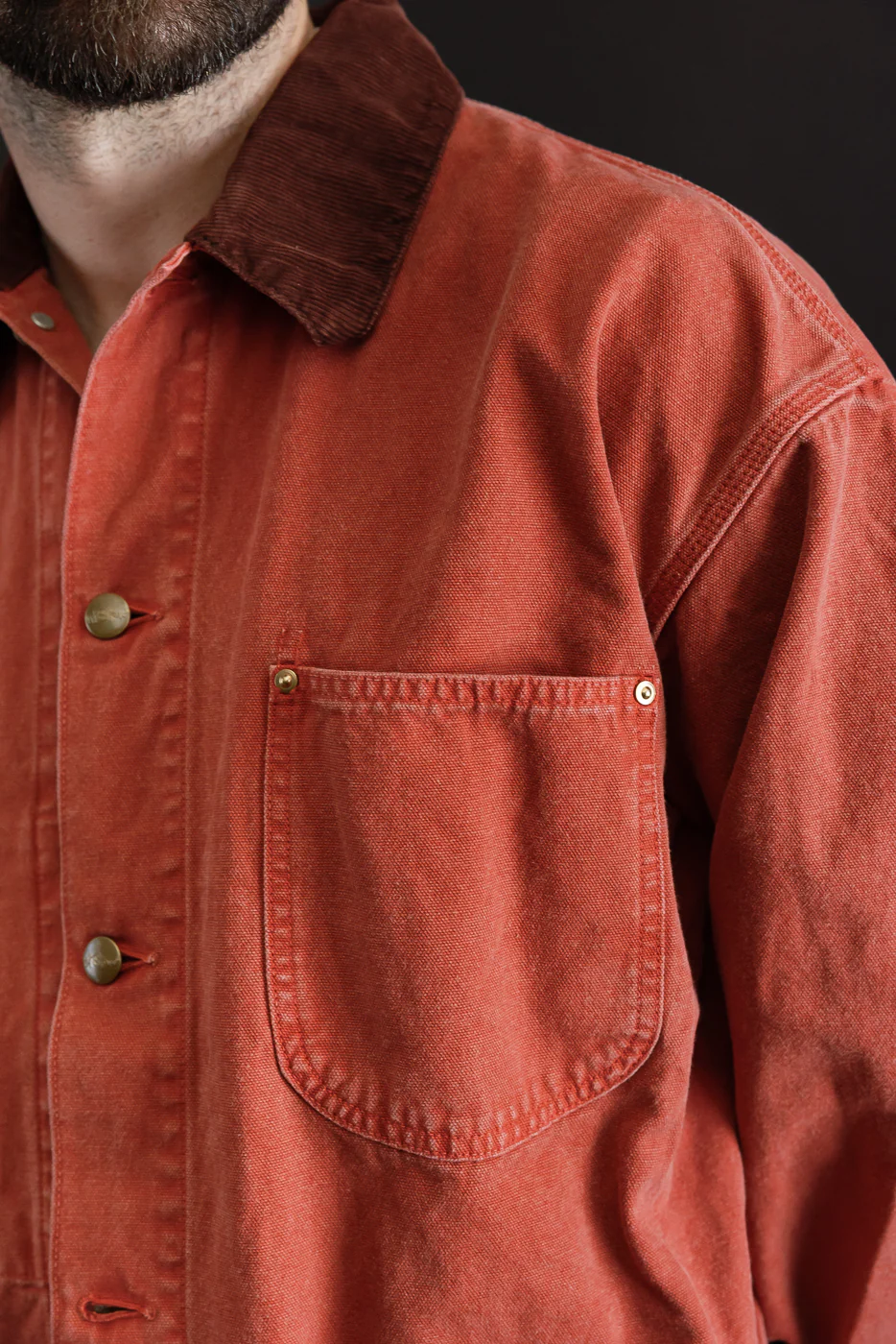 01-6034-25S - Relaxed Fit Coverall Jacket - Red - Image 19