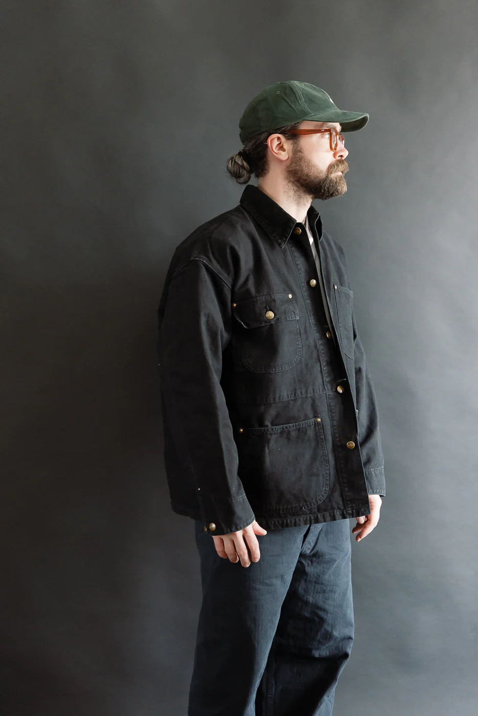 01-6034-61S - Relaxed Fit Coverall Jacket - Black - Image 10