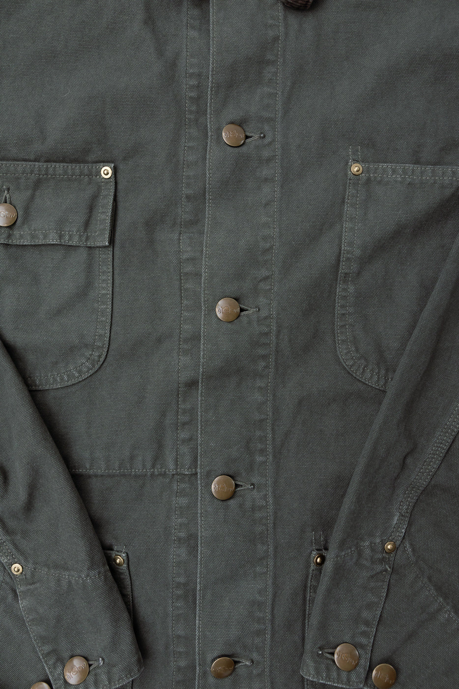 01-6034-76S - Relaxed Fit Coverall Jacket - Army Green - Image 2