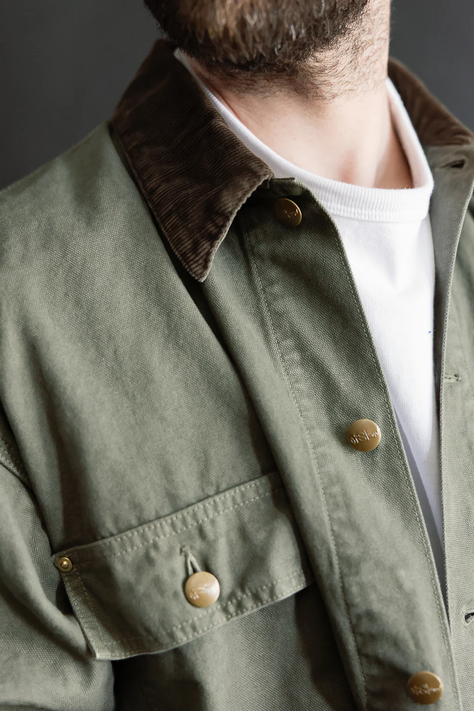 01-6034-76S - Relaxed Fit Coverall Jacket - Army Green - Image 21