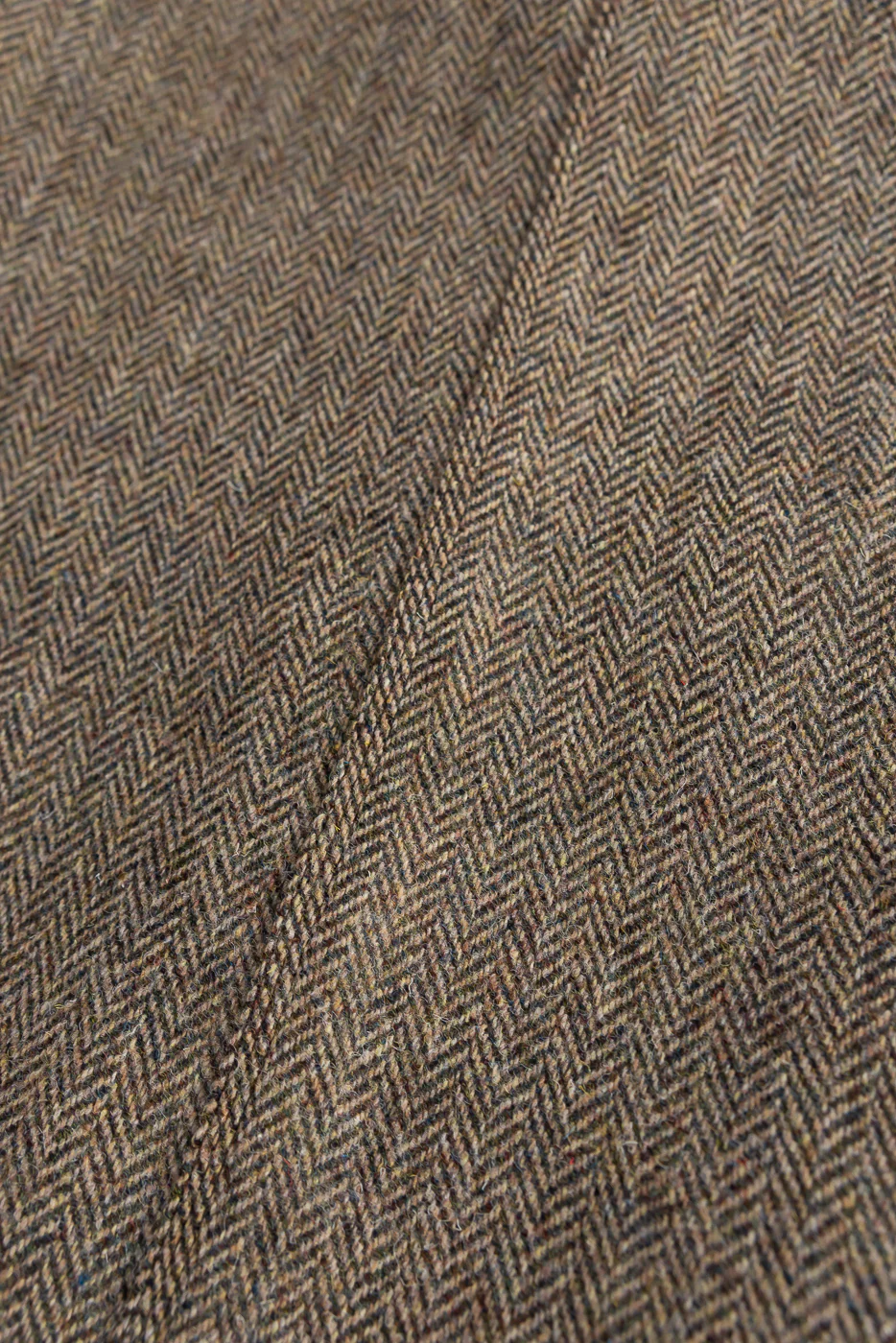 01-6034-H47K - Harris Tweed Relaxed Fit Coverall Jacket - Khaki - Image 5