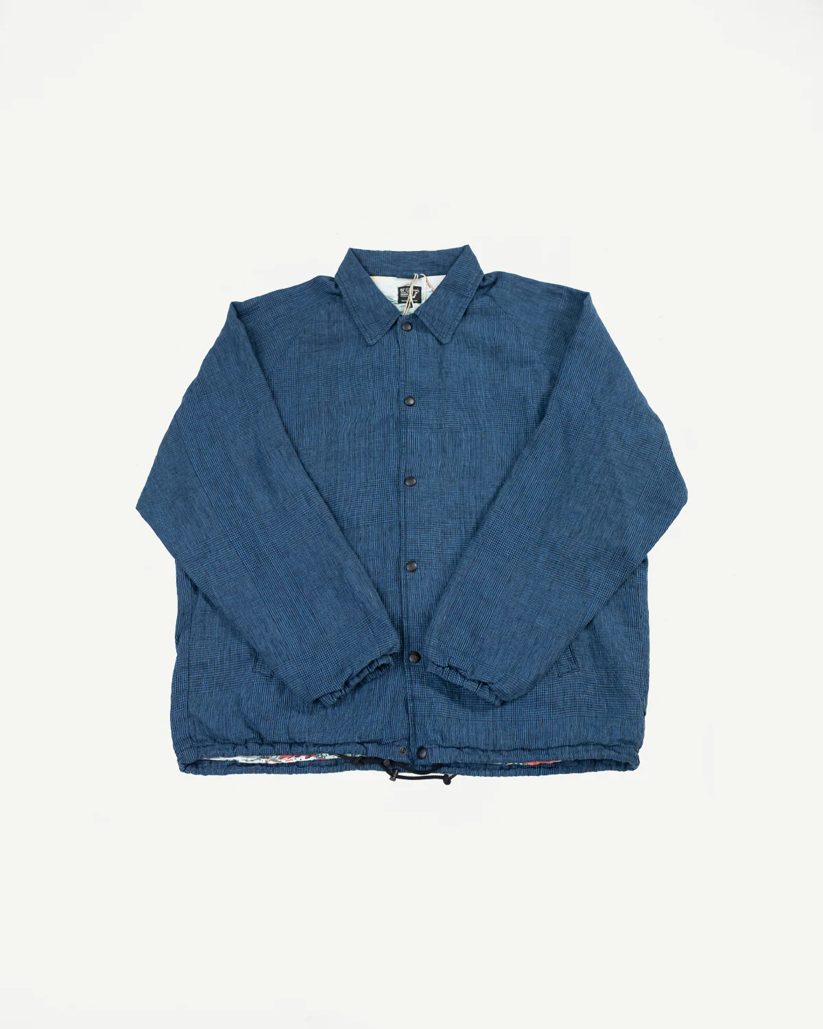 01-6050-101 - Linen Coach Jacket - Indigo Check