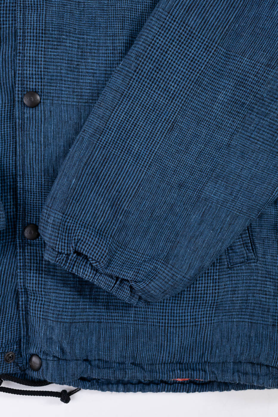 01-6050-101 - Linen Coach Jacket - Indigo Check - Image 3