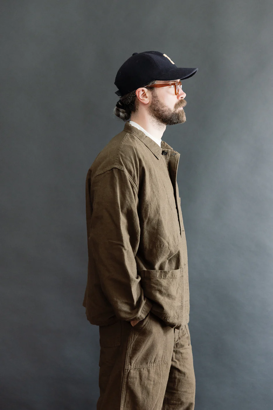 01-6061-52K - Moleskin Simple Work Jacket - Coffee Brown - Image 10