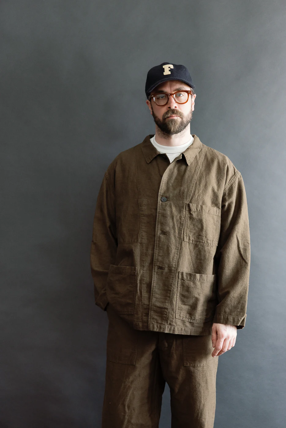01-6061-52K - Moleskin Simple Work Jacket - Coffee Brown - Image 14