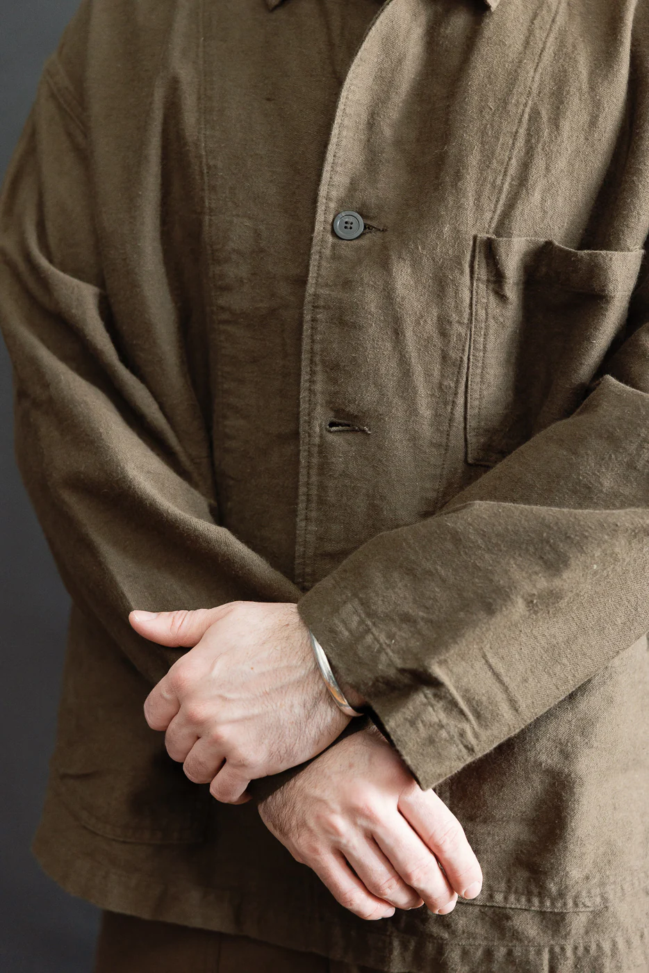 01-6061-52K - Moleskin Simple Work Jacket - Coffee Brown - Image 16