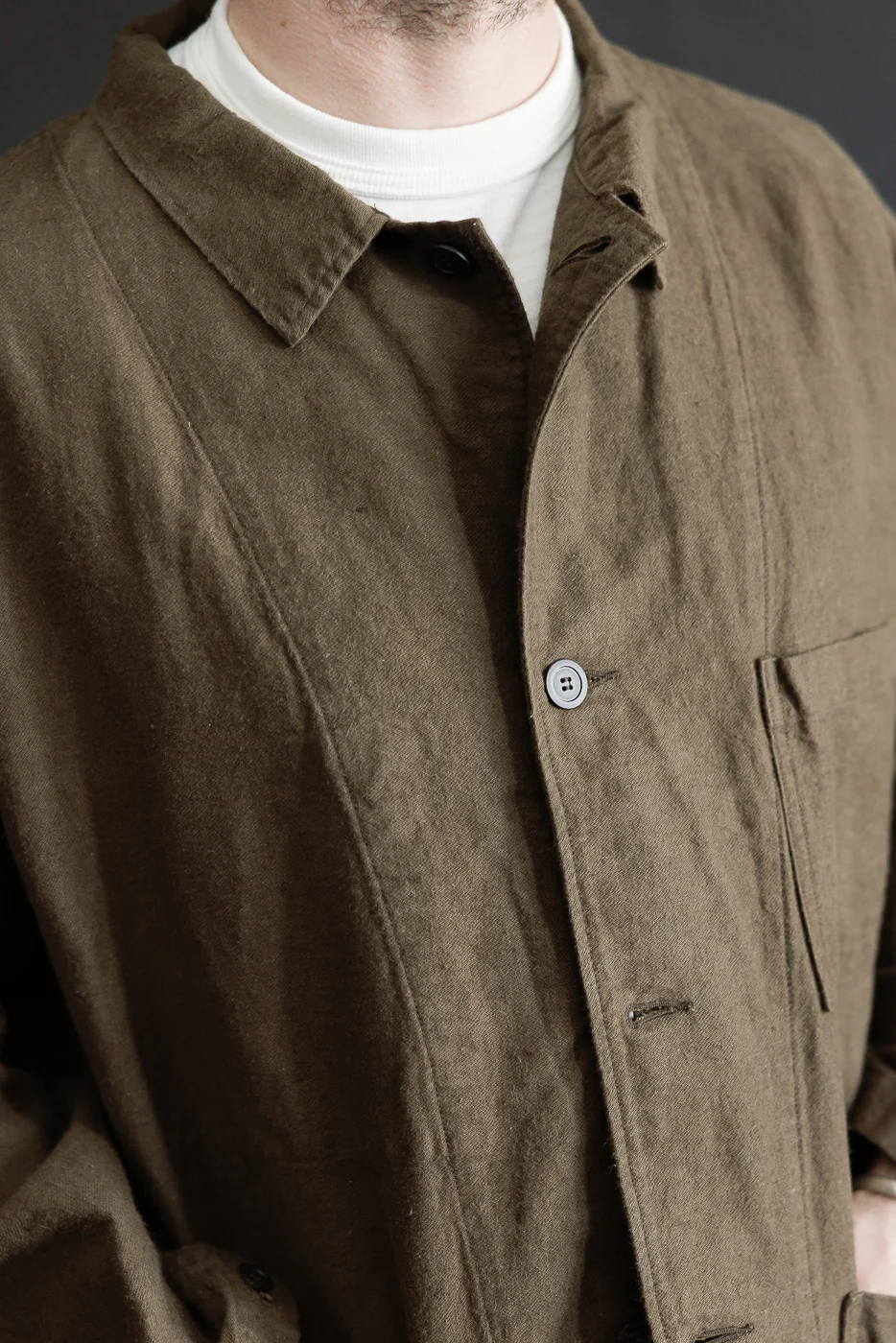 01-6061-52K - Moleskin Simple Work Jacket - Coffee Brown - Image 17