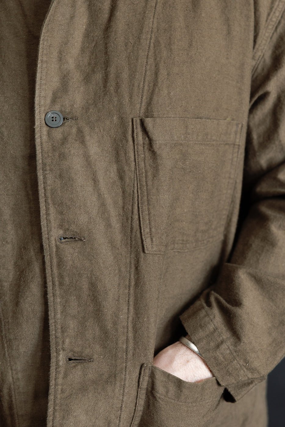 01-6061-52K - Moleskin Simple Work Jacket - Coffee Brown - Image 18