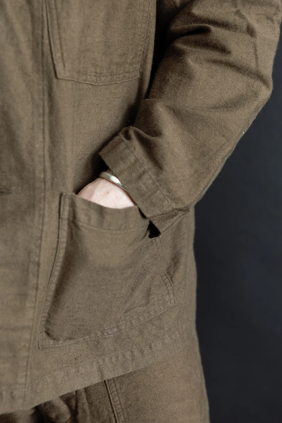 01-6061-52K - Moleskin Simple Work Jacket - Coffee Brown - Image 19