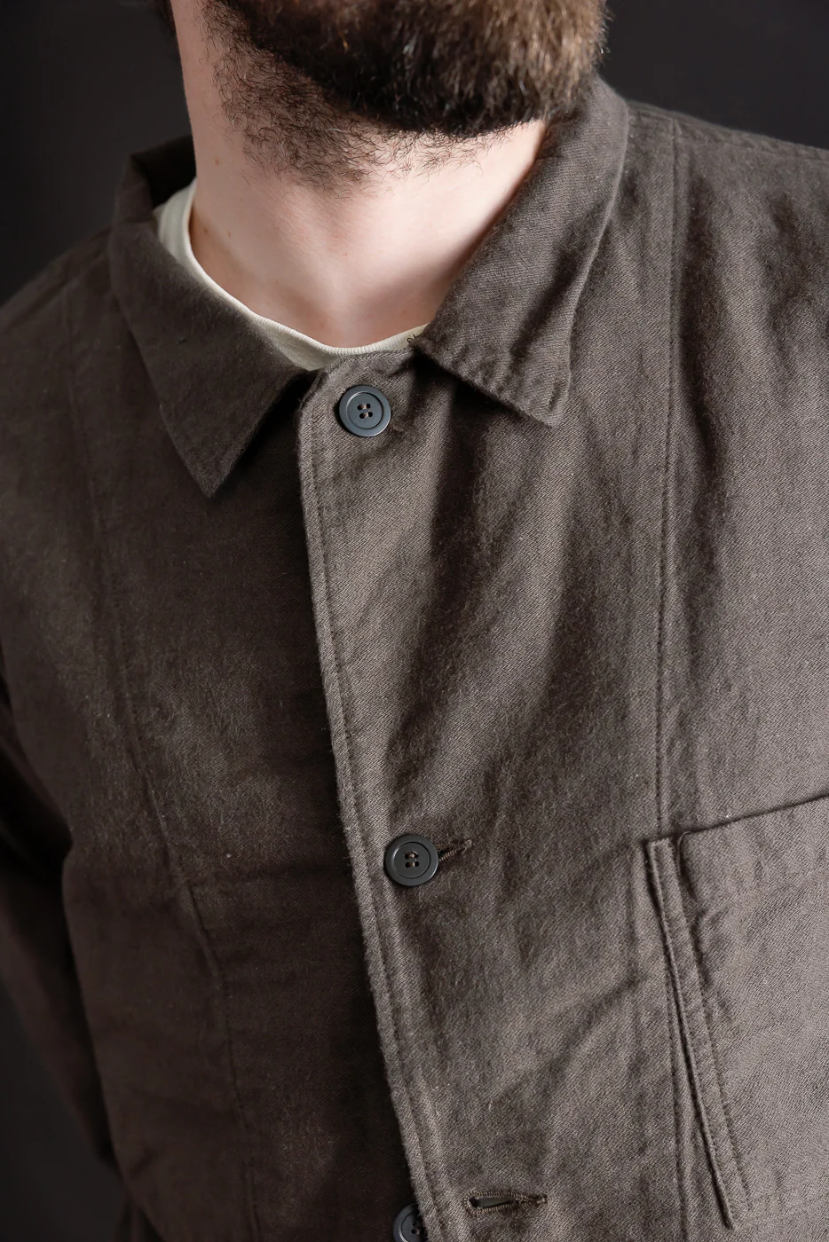 01-6061-60K - Moleskin Simple Work Jacket - Charcoal - Image 15