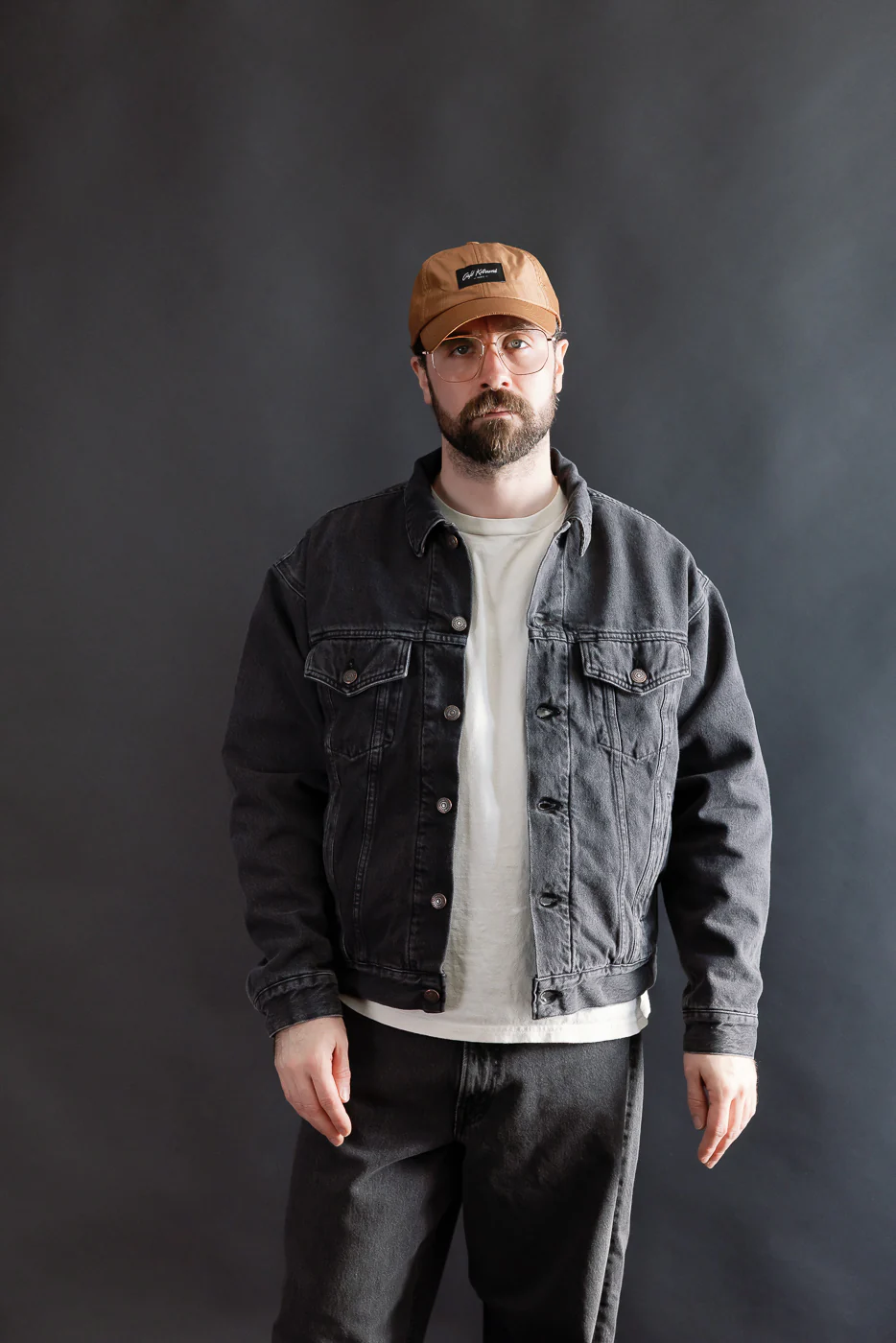 01-6105-D61SK - Organic Cotton Flannel Check Lining Type 3 Denim Jacket - Black Denim Stone - Image 10