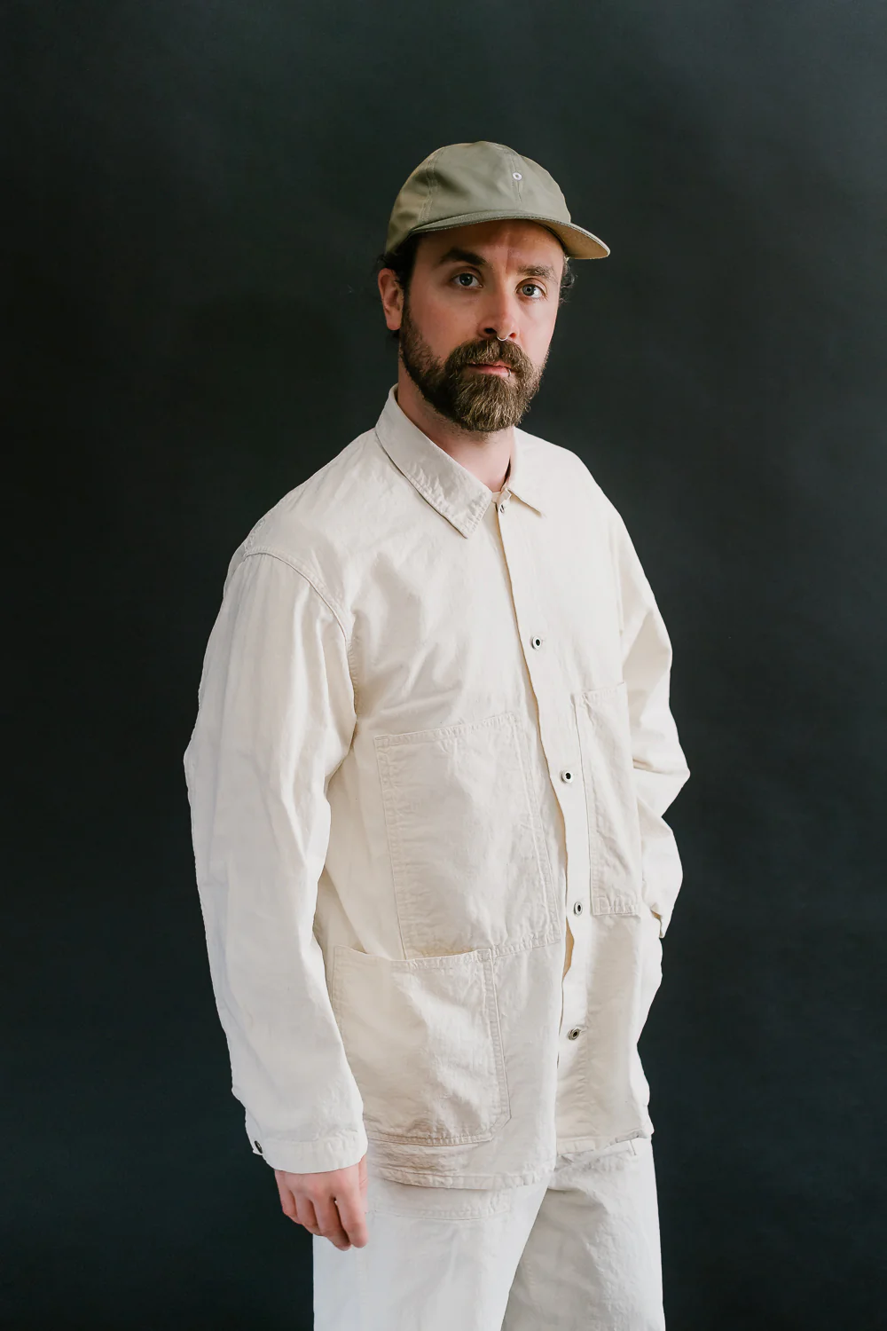 01-6120-66 - Utility Coverall Napped Twill - Ecru - Image 15