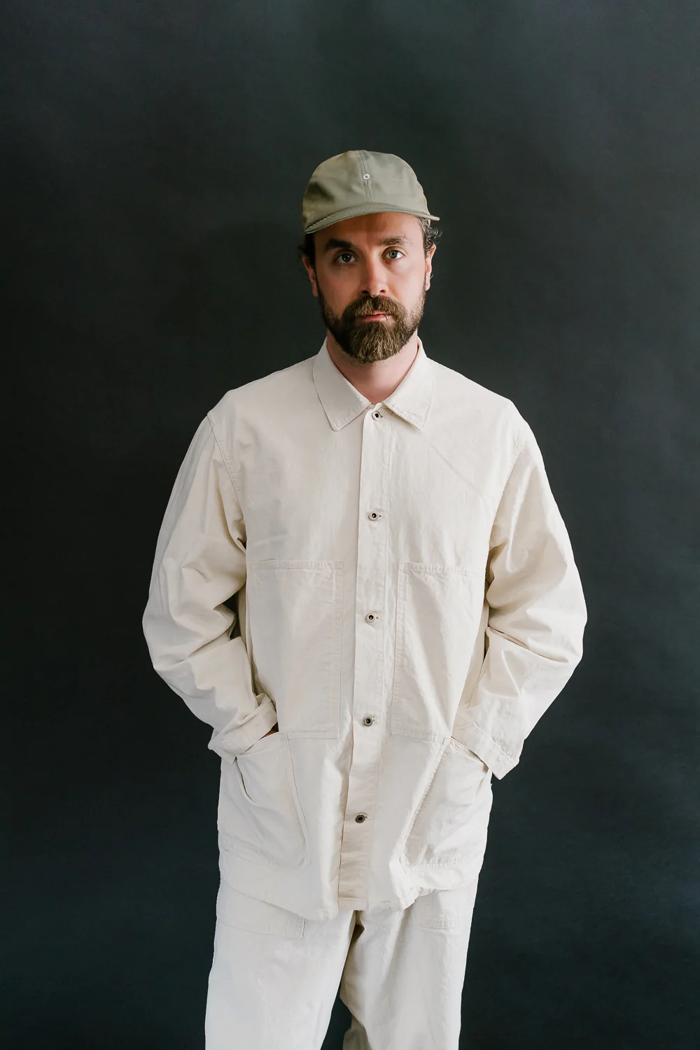 01-6120-66 - Utility Coverall Napped Twill - Ecru - Image 16
