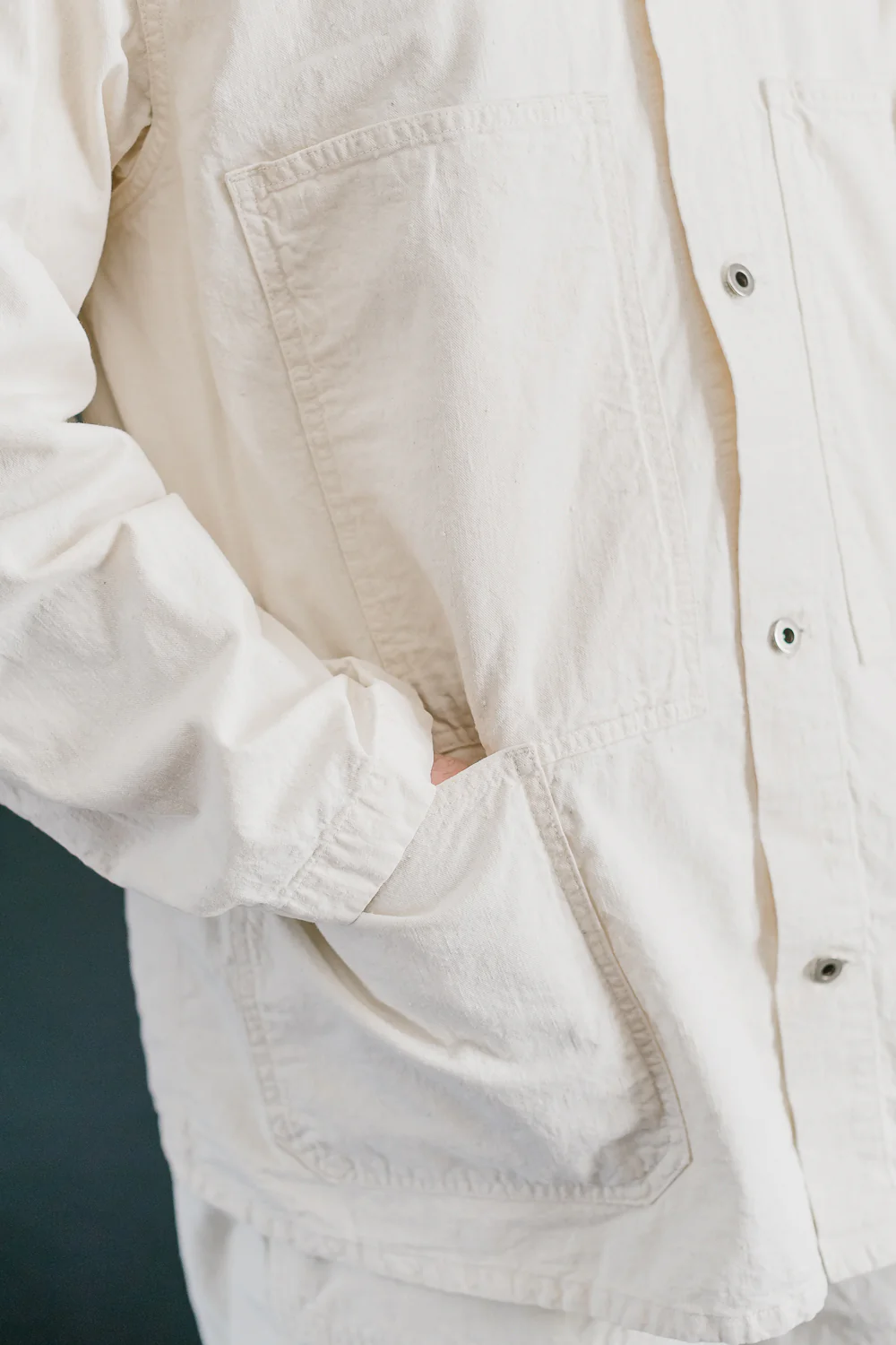 01-6120-66 - Utility Coverall Napped Twill - Ecru - Image 21