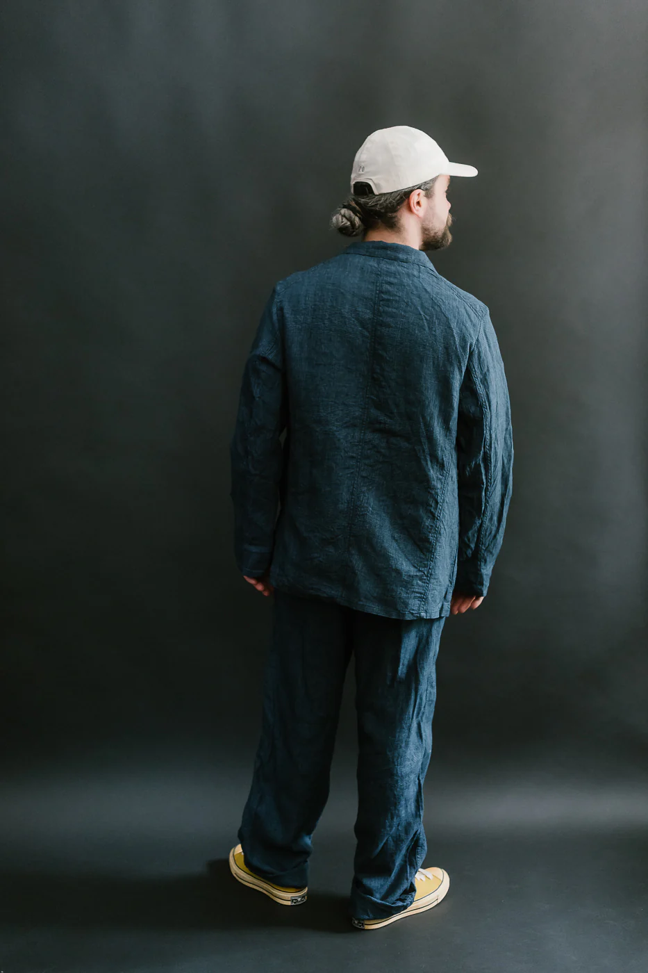 01-6153-101 - Light Simple Work Jacket - Indigo Check - Image 9