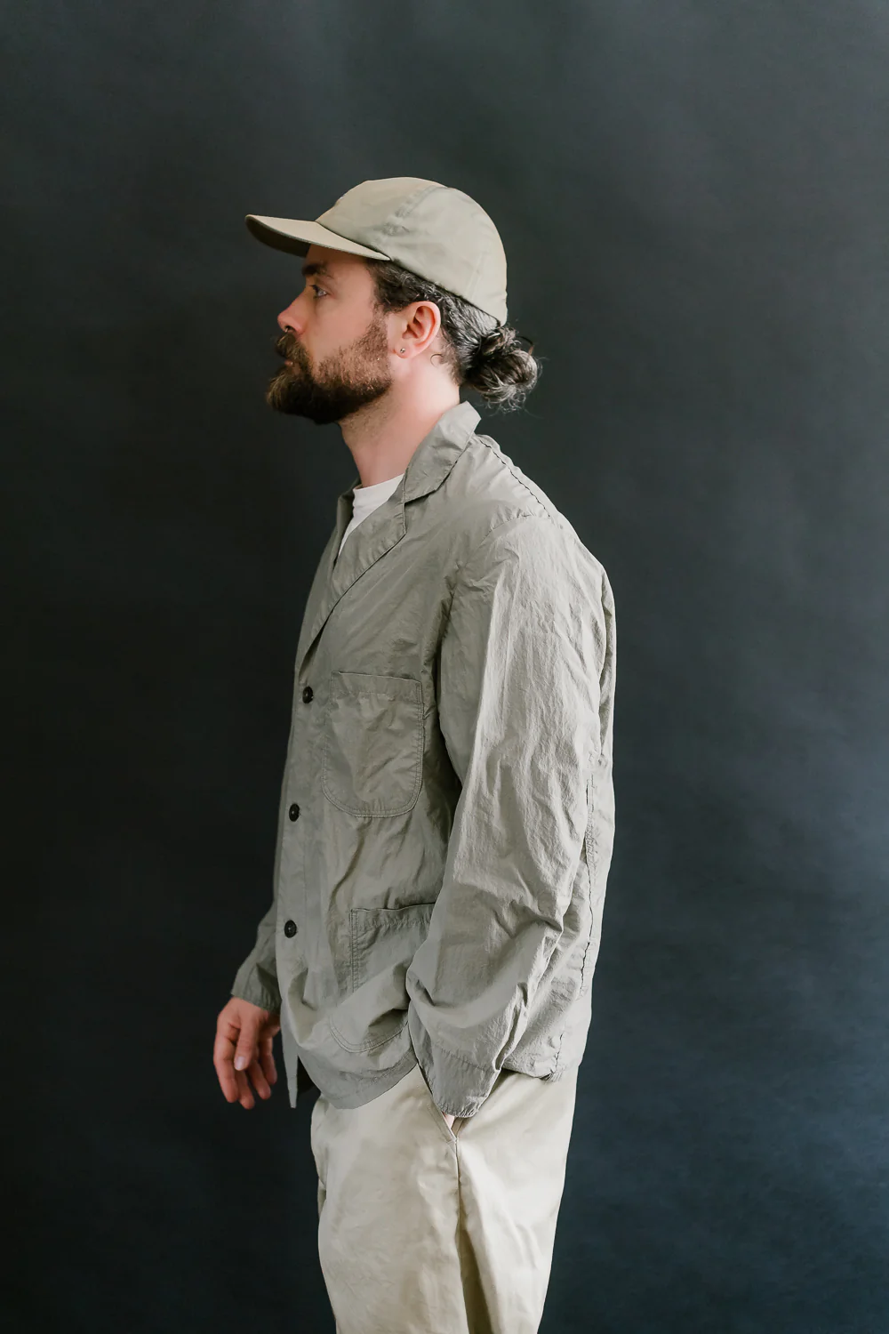 01-6153-55 - Light Simple Work Jacket - Greige - Image 10